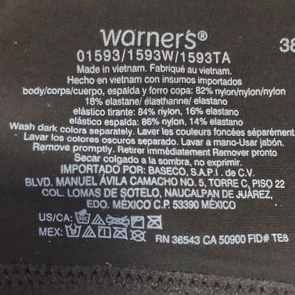 Warners Black This Is Not A Bra Cushioned Underwire Lightly Lined T Shirt Bra - Picture 7 of 8